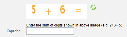 maths captcha